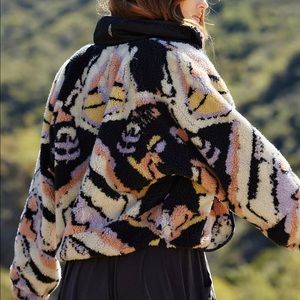 NWT Free People Printed Hit The Slopes Fleece M